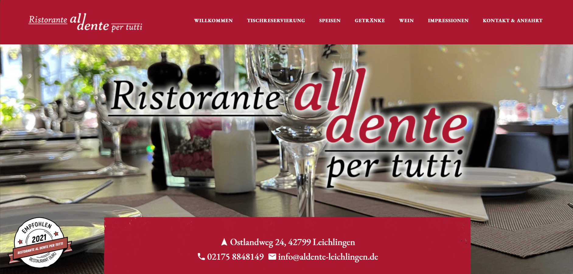 Vorschau der Website Al Dente Leichlingen