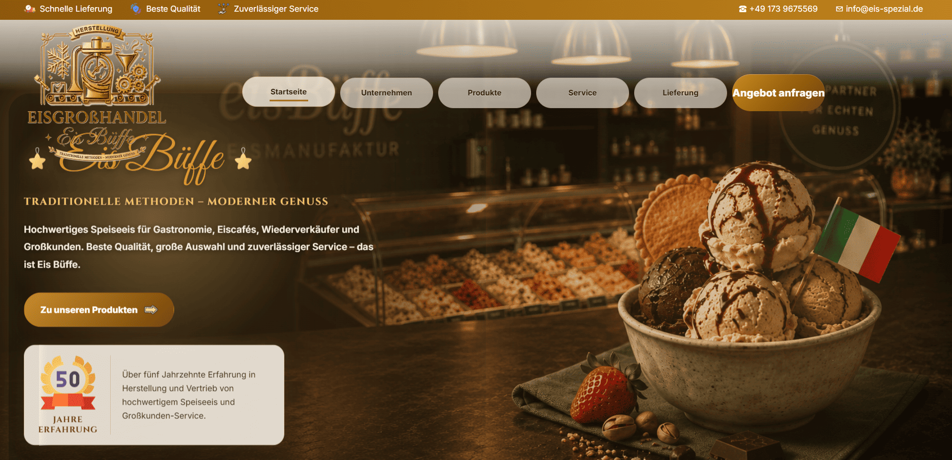 Vorschau der Website Eis Spezial