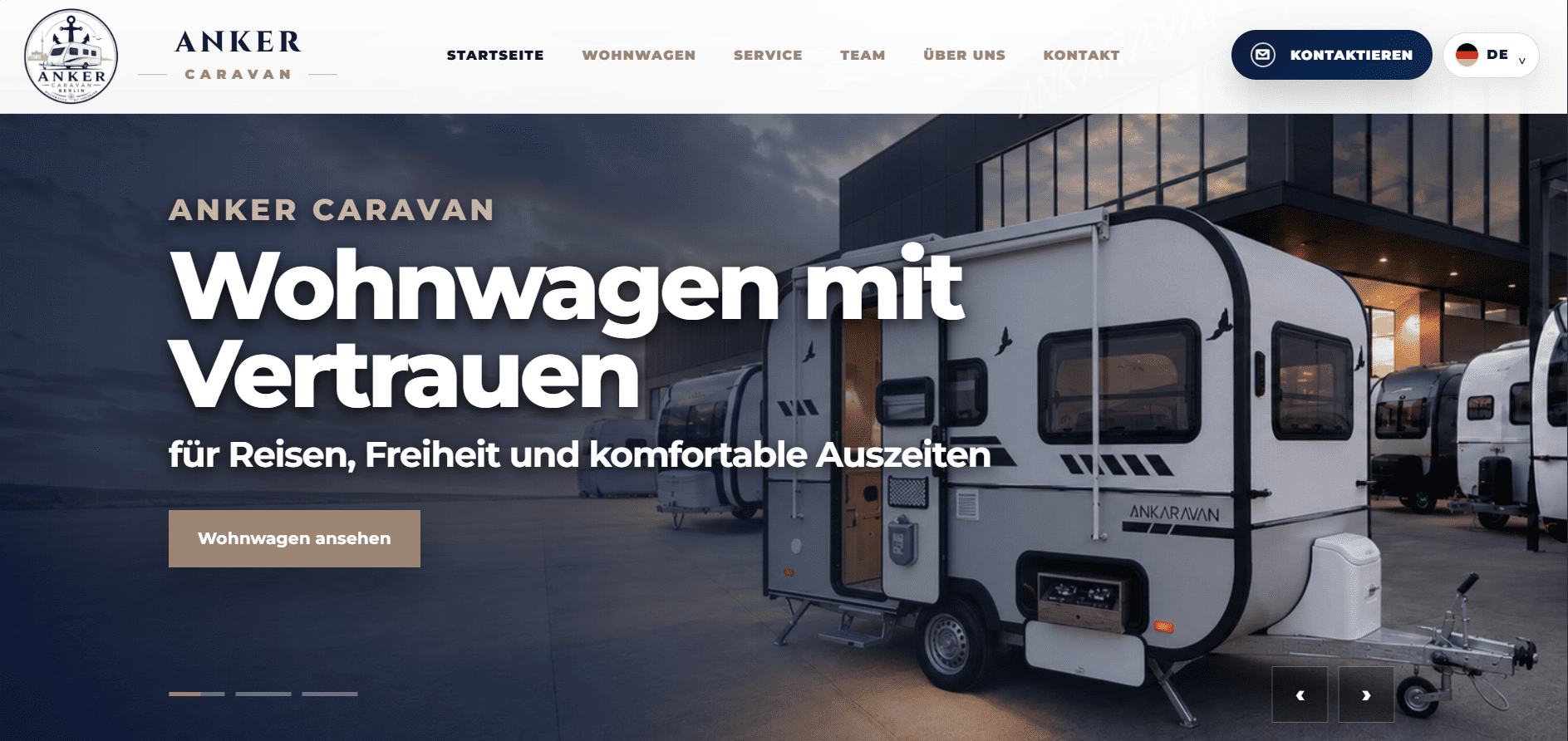Vorschau der Website ANKER Caravan Berlin