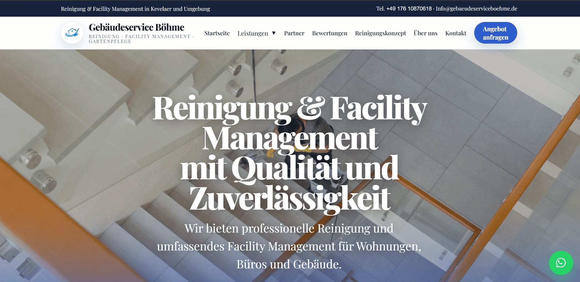 Vorschau der Website Gebäudeservice Böhme