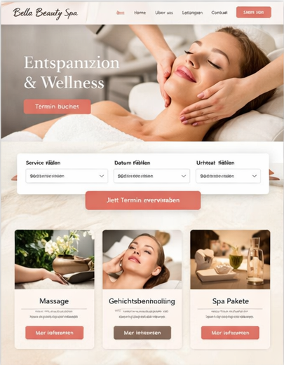 Booking Website Beispiel